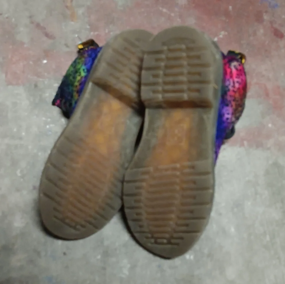 Dr. Martens 1460 Rainbow Leopard Boots Kids 13 - Picture 7 of 7